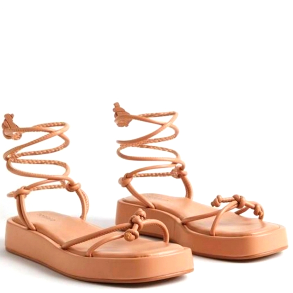 Torrid Tie Ankle Strappy Flatform Sandal